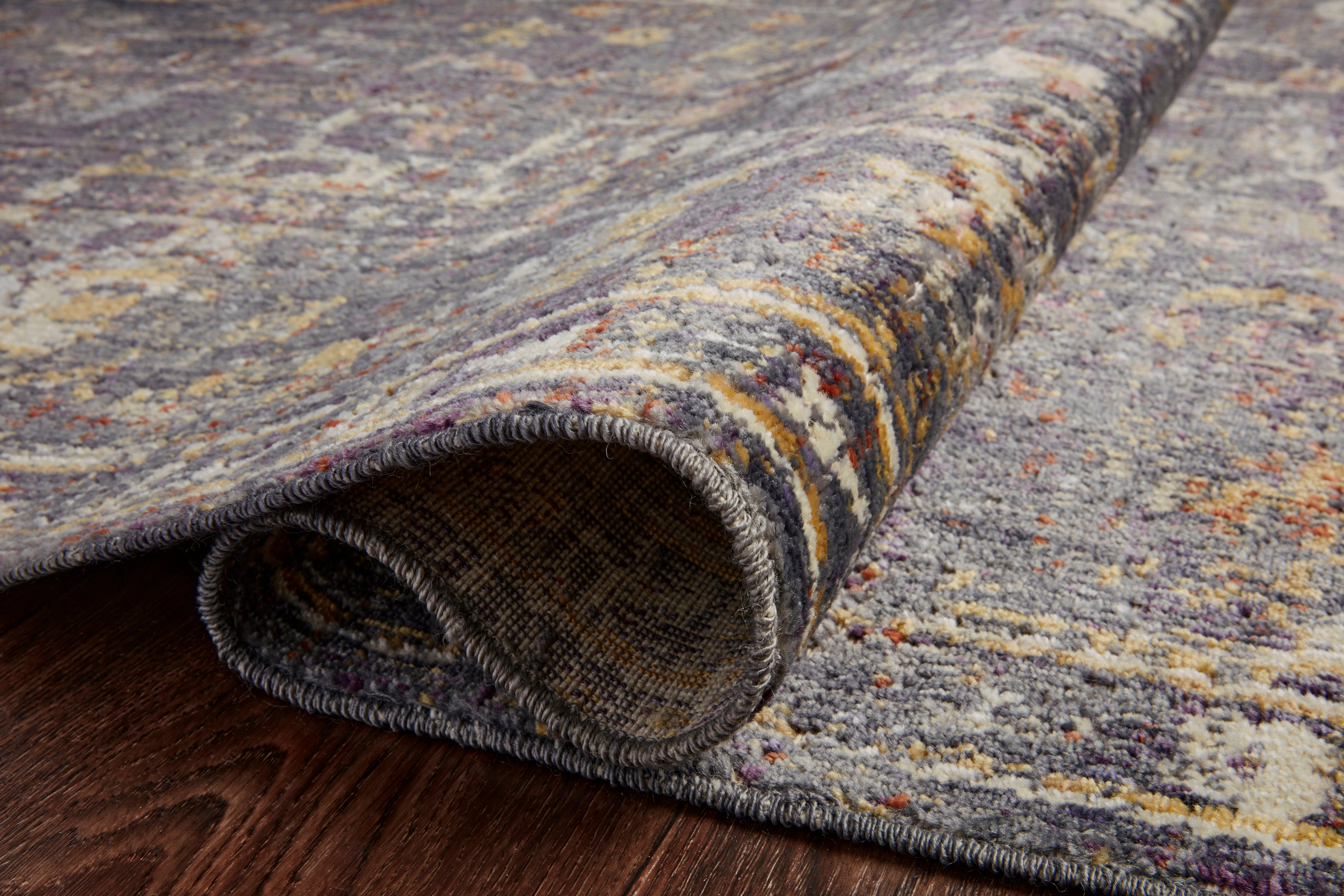 Chris Loves Julia x Loloi Rosemarie Graphite / Multi Rug RUGS - patterned Loloi