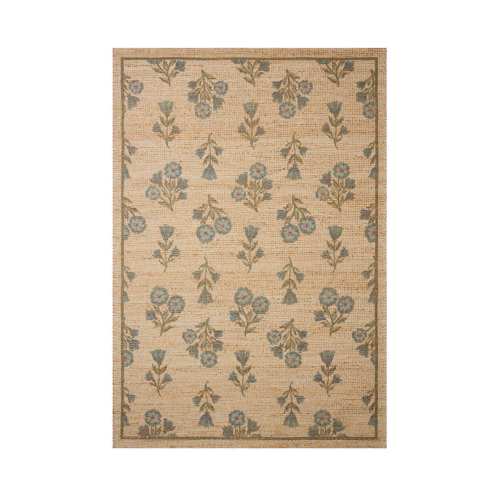 Chris Loves Julia x Loloi Rue Moss / Blue Rug RUGS - jute Loloi