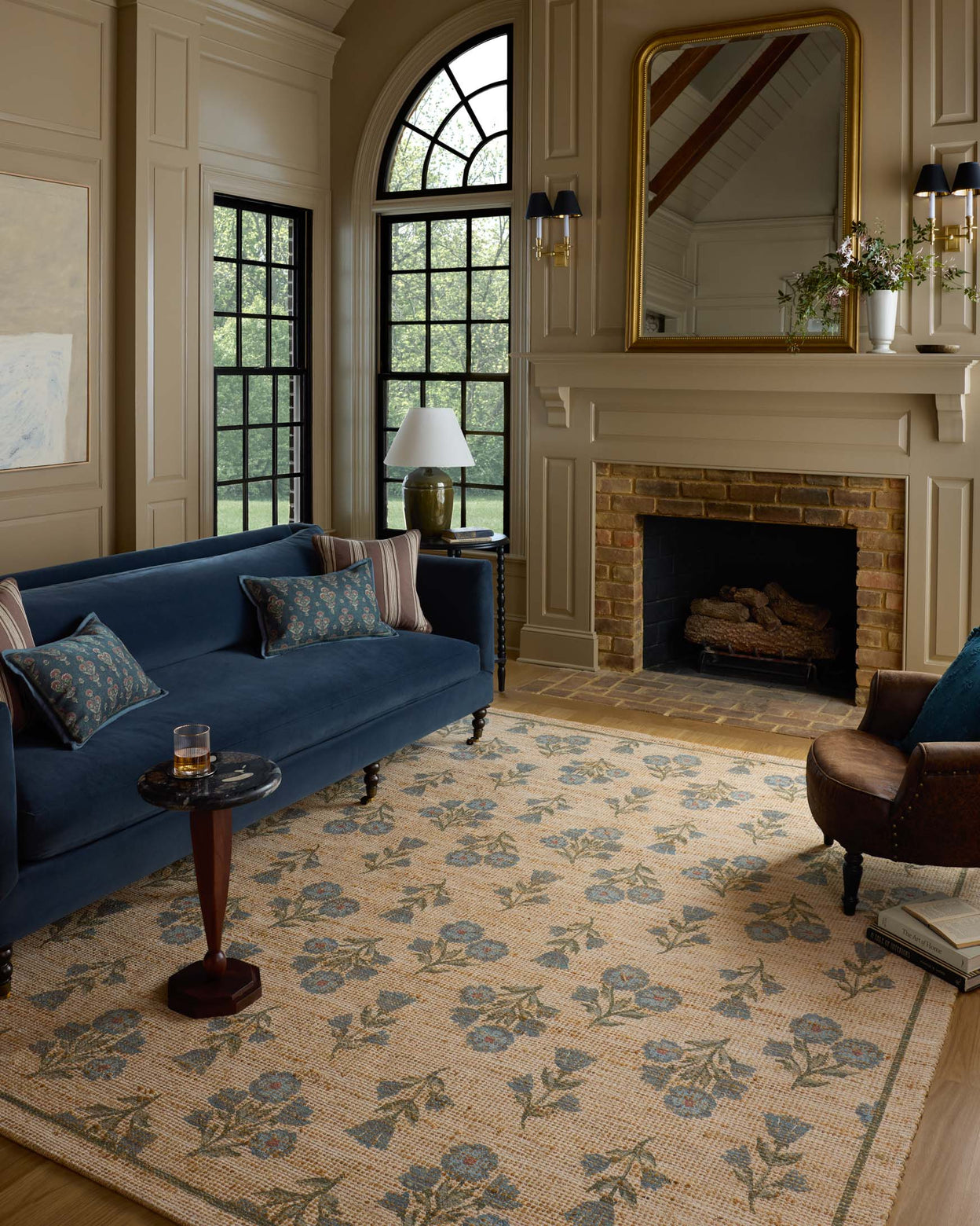 Chris Loves Julia x Loloi Rue Moss / Blue Rug RUGS - jute Loloi