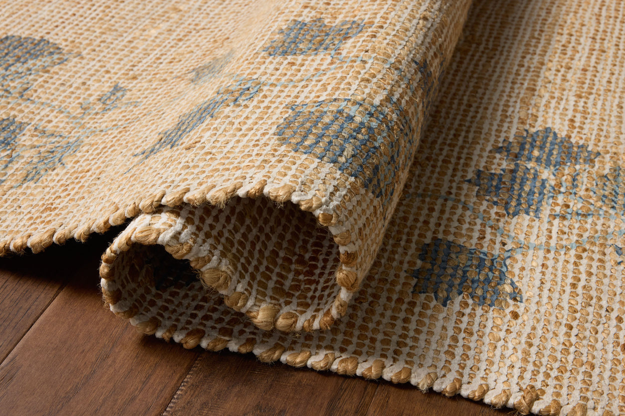 Chris Loves Julia x Loloi Rue Natural / Denim Rug RUGS - jute Loloi