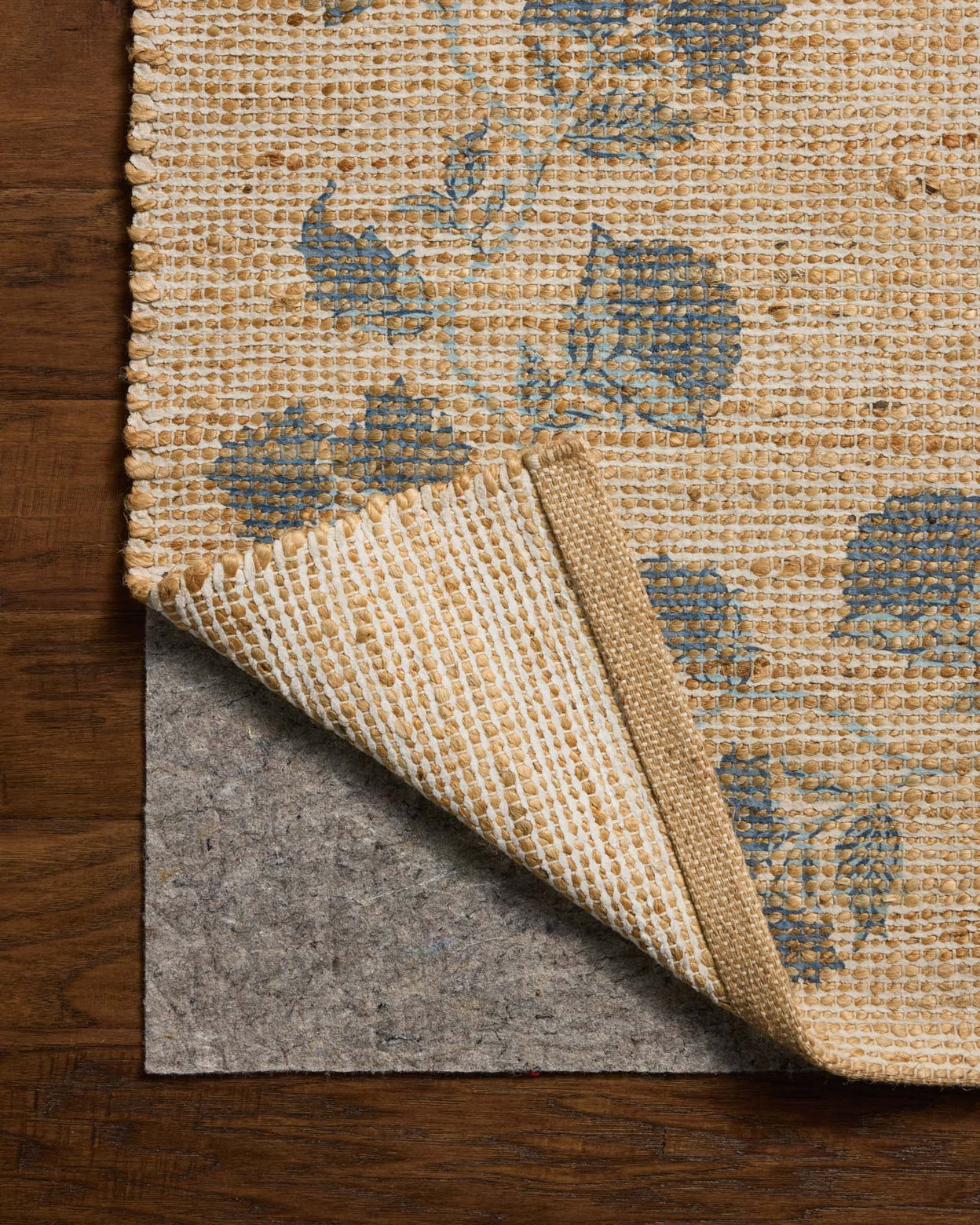 Chris Loves Julia x Loloi Rue Natural / Denim Rug RUGS - jute Loloi