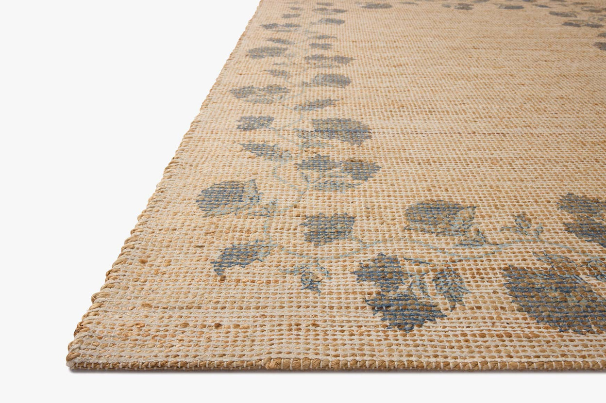 Chris Loves Julia x Loloi Rue Natural / Denim Rug RUGS - jute Loloi