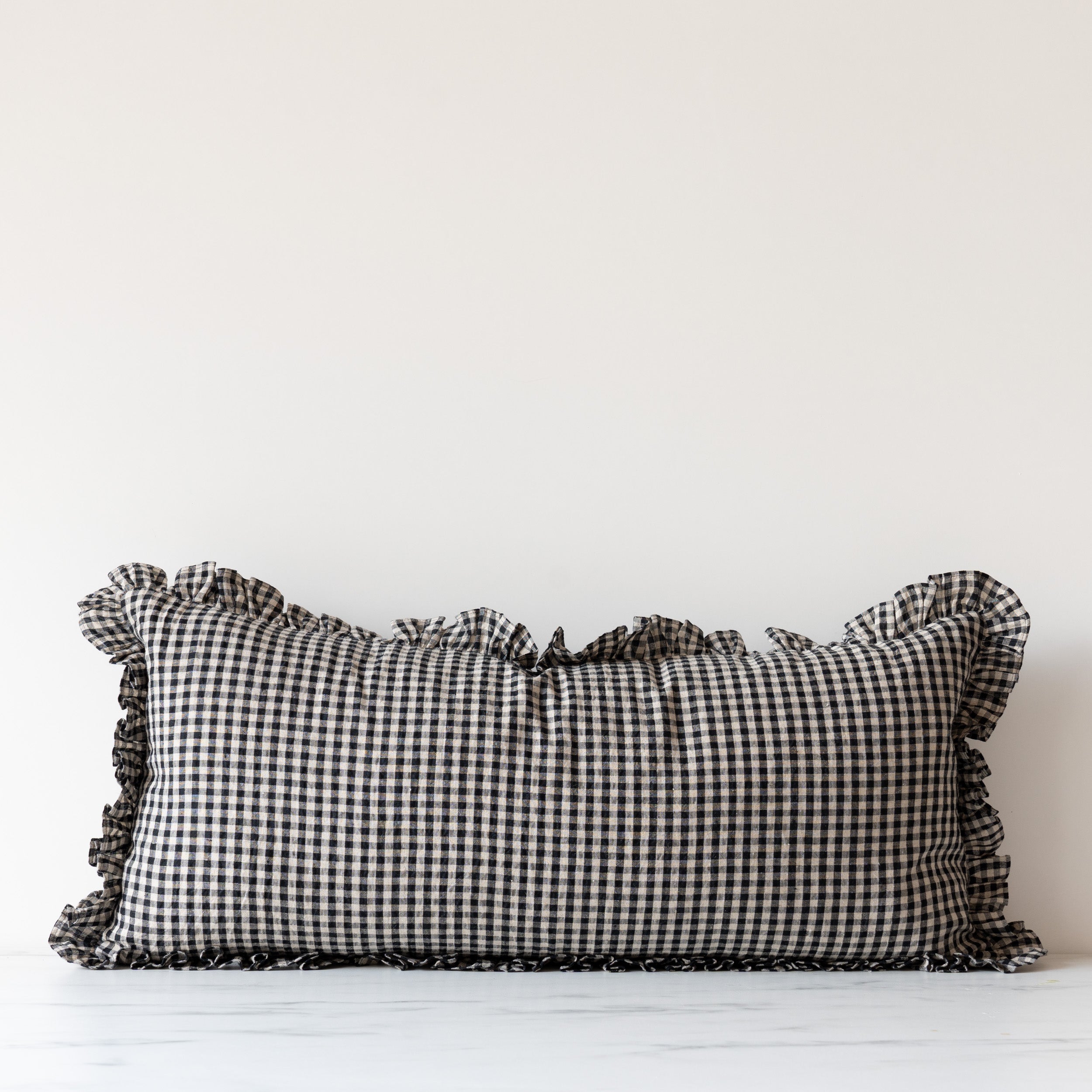 Aspen Ruffle Long Lumbar Pillow Cover 1 - PILLOWS - essentials Rug and Weave