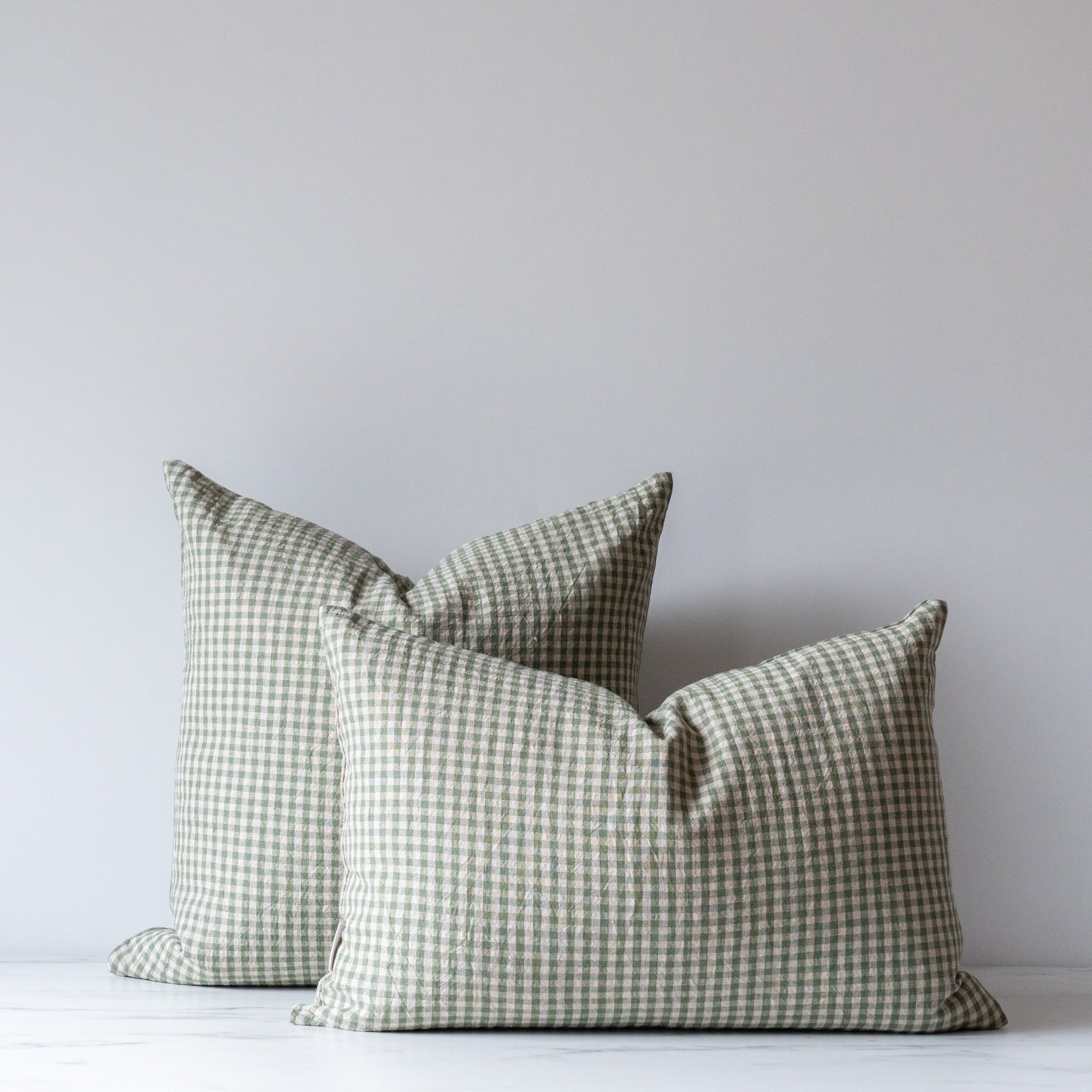 Genevieve Gingham Pillow Cover 3 - PILLOWS - linen - cool Rug & Weave Pillows