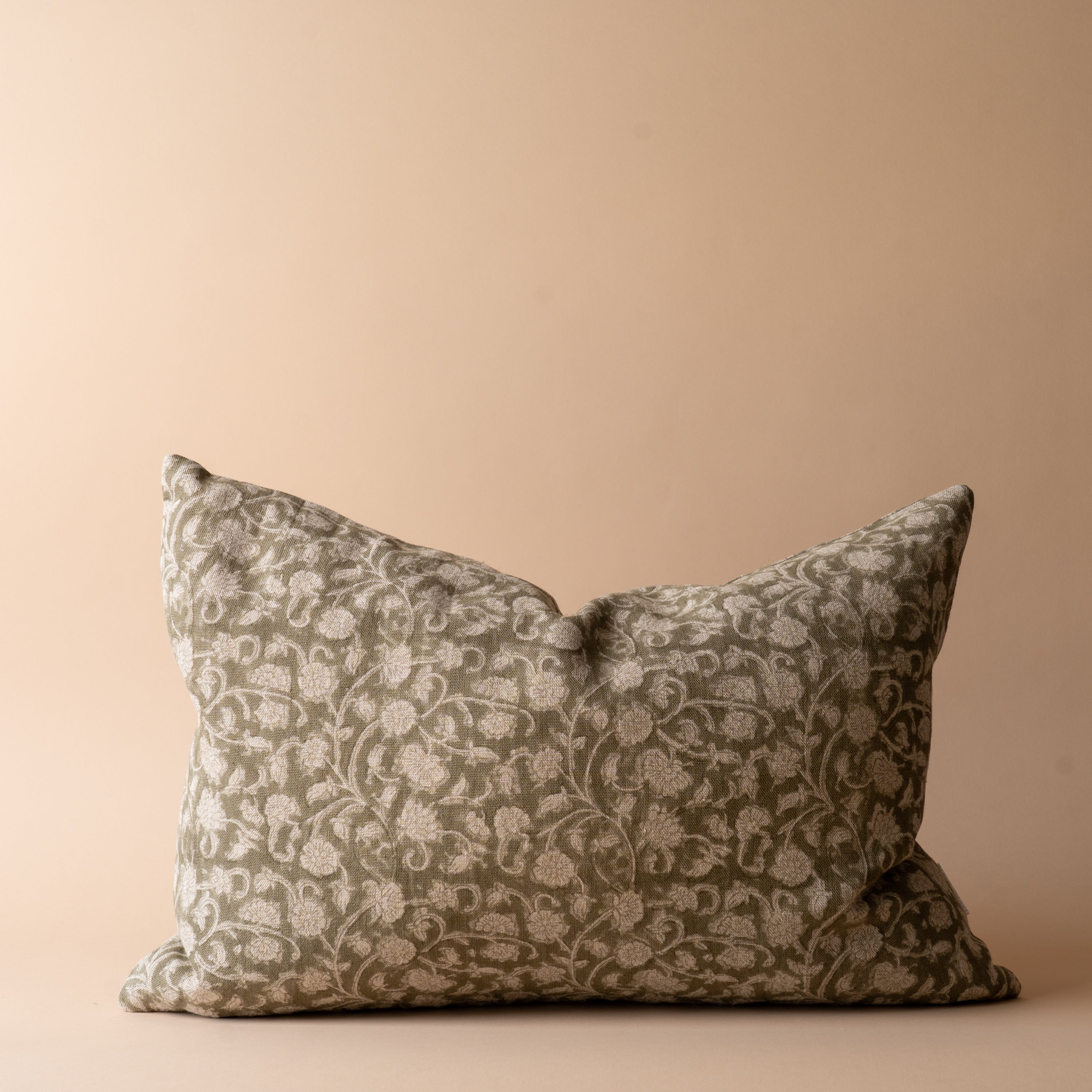 Olivia Block Print Pillow Cover 1 - PILLOWS - Block print - neutral ORNA HOUSE