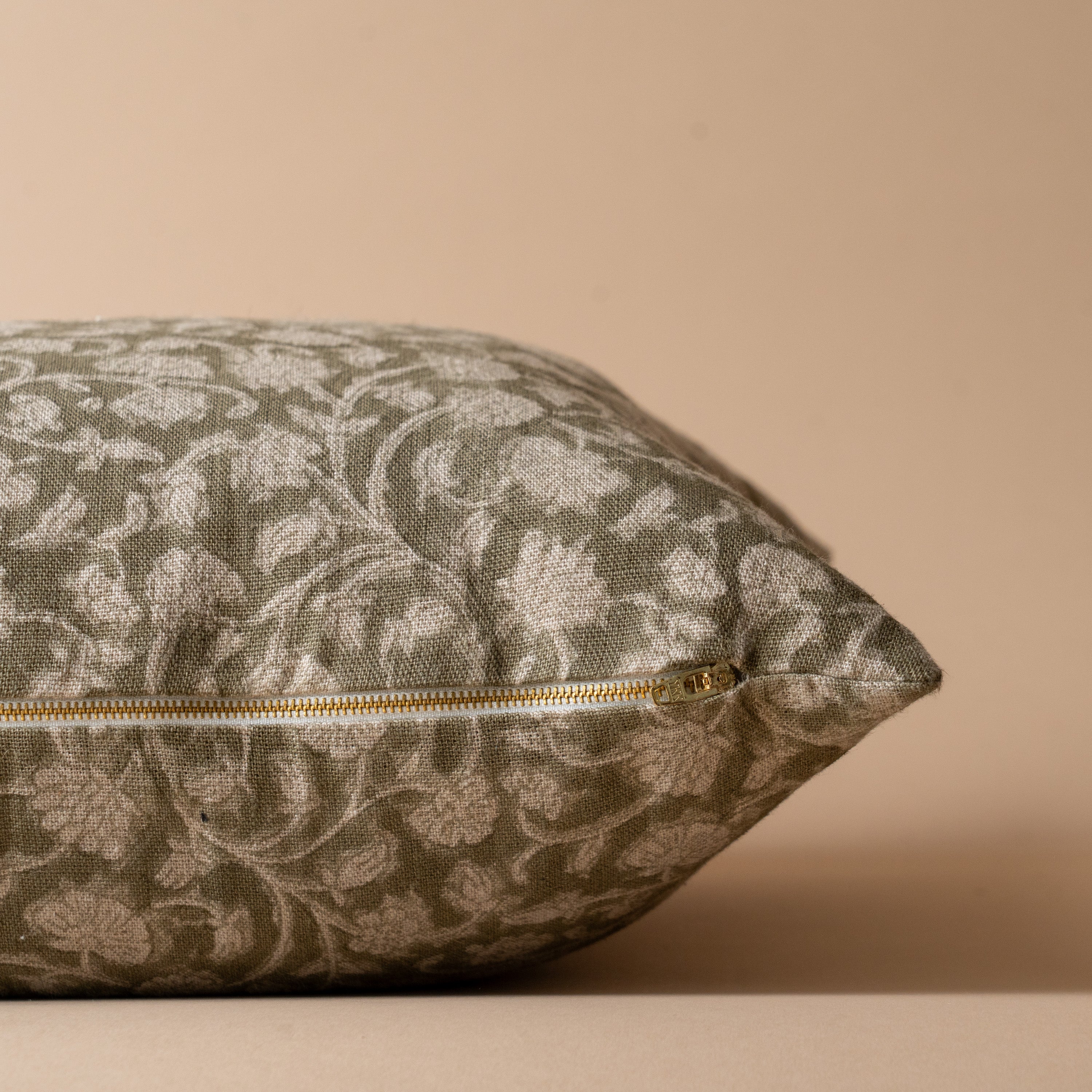 Olivia Block Print Pillow Cover 1 - PILLOWS - Block print - neutral ORNA HOUSE