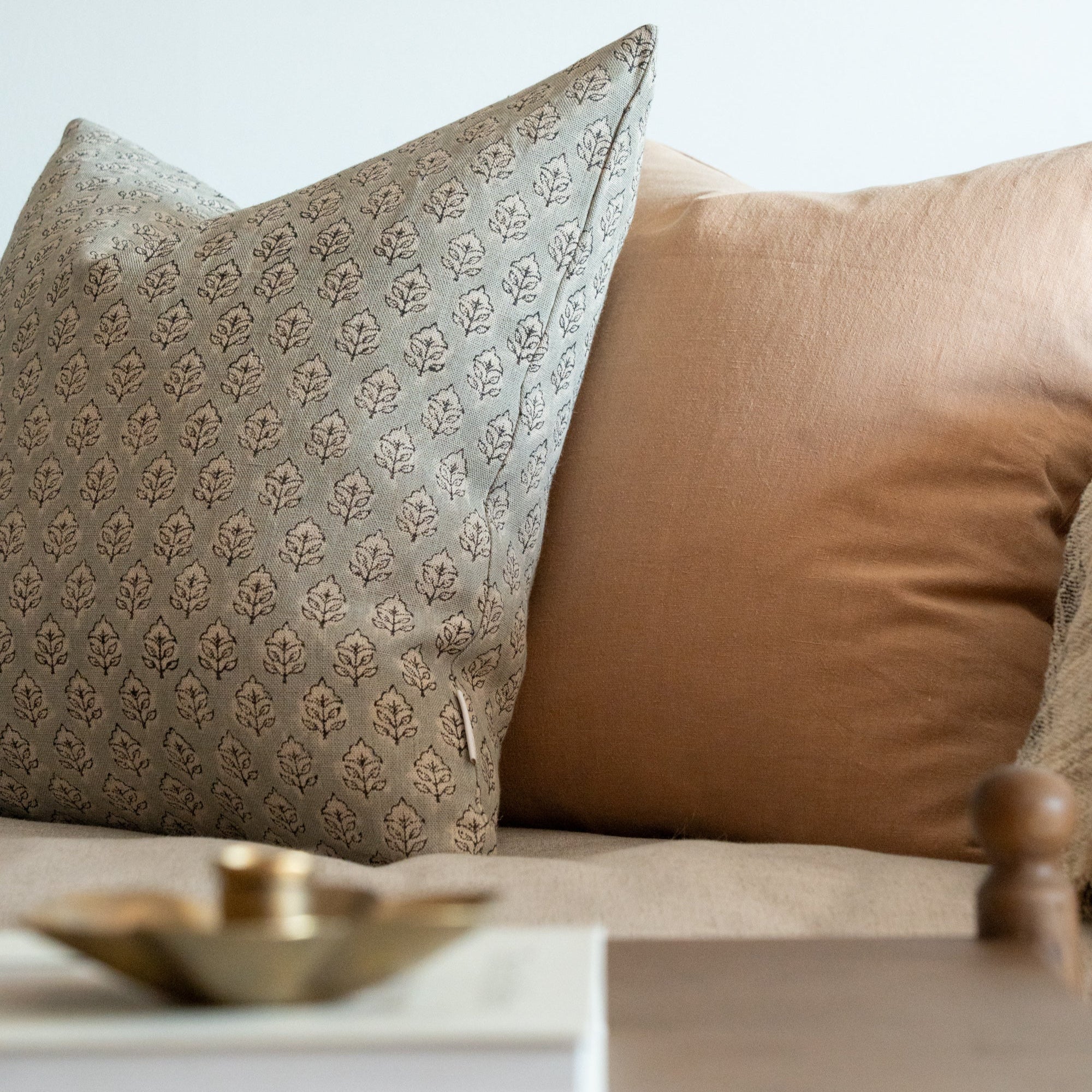 Mila Block Print Pillow Cover 3 - PILLOWS - Block print - cool ORNA HOUSE
