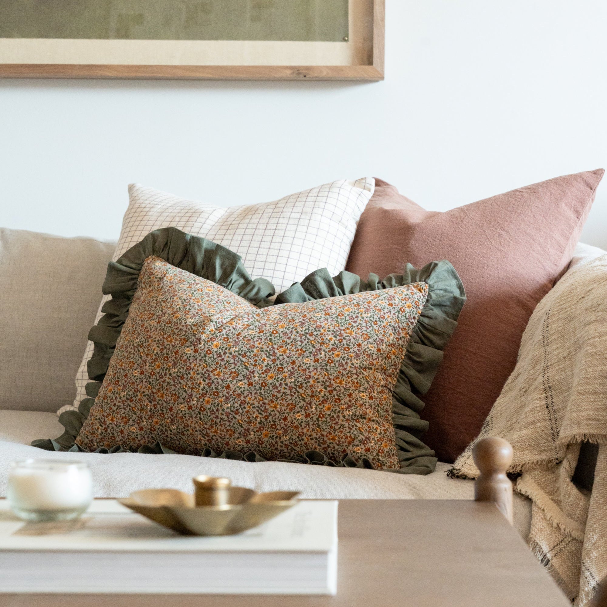 Hana Ruffle Pillow Cover 2 - PILLOWS - essentials - warm Rug & Weave Pillows