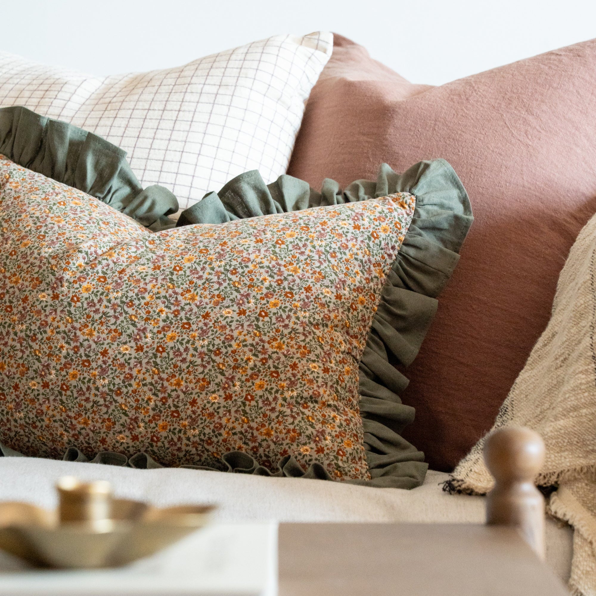 Hana Ruffle Pillow Cover 2 - PILLOWS - essentials - warm Rug & Weave Pillows