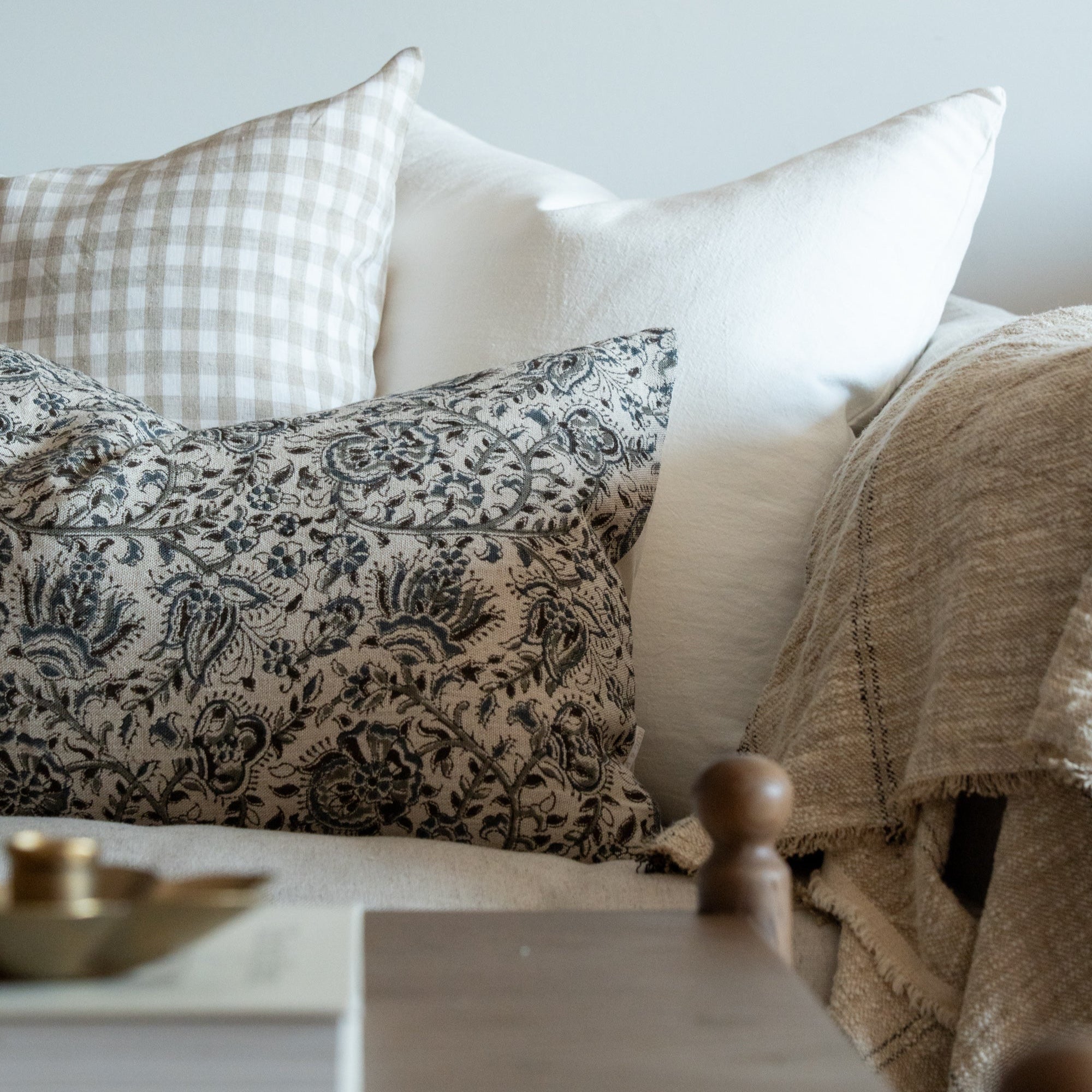 Ivory Linen Pillow Cover 1 - PILLOWS - linen - neutral Rug & Weave Pillows
