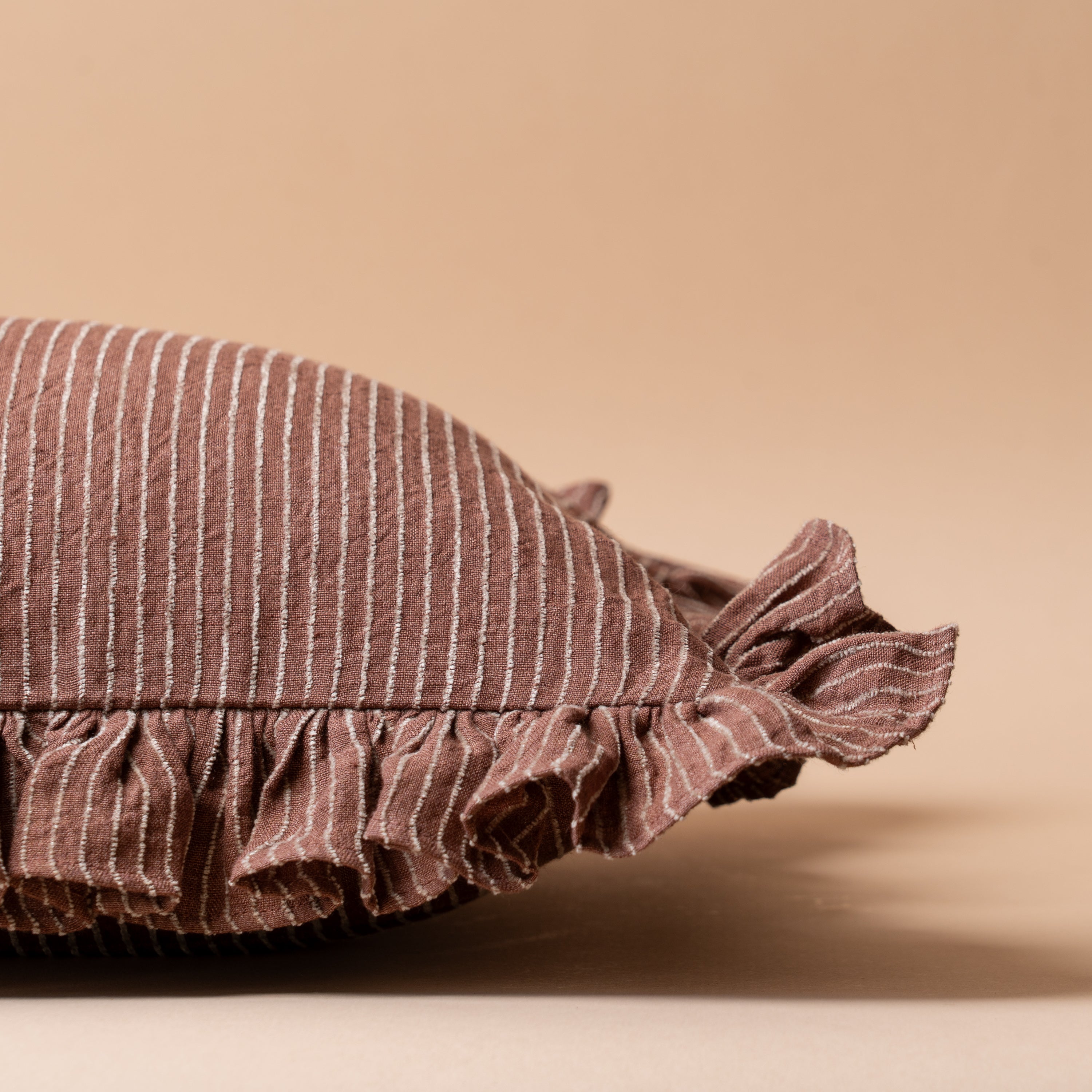 Cordelia Ruffle Pillow Cover 2 - PILLOWS - linen - warm Rug & Weave Pillows