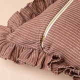 Cordelia Ruffle Pillow Cover 2 - PILLOWS - linen - warm Rug & Weave Pillows