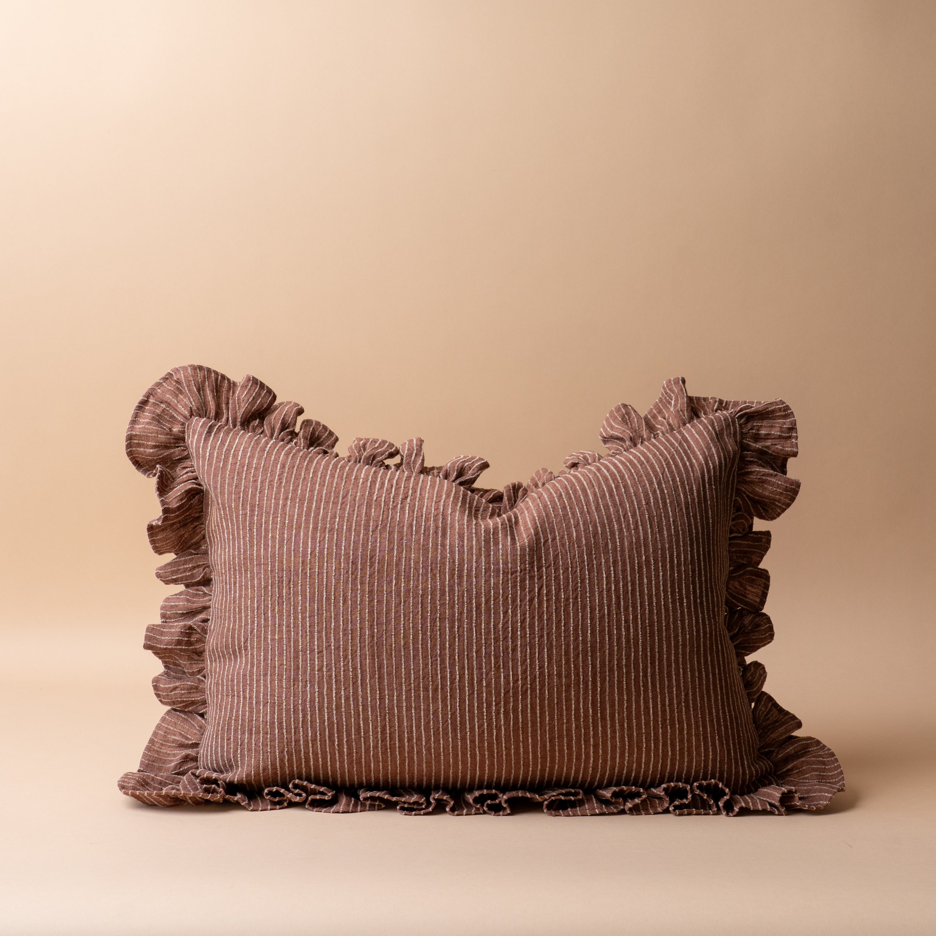 Cordelia Ruffle Pillow Cover 2 - PILLOWS - linen - warm Rug & Weave Pillows