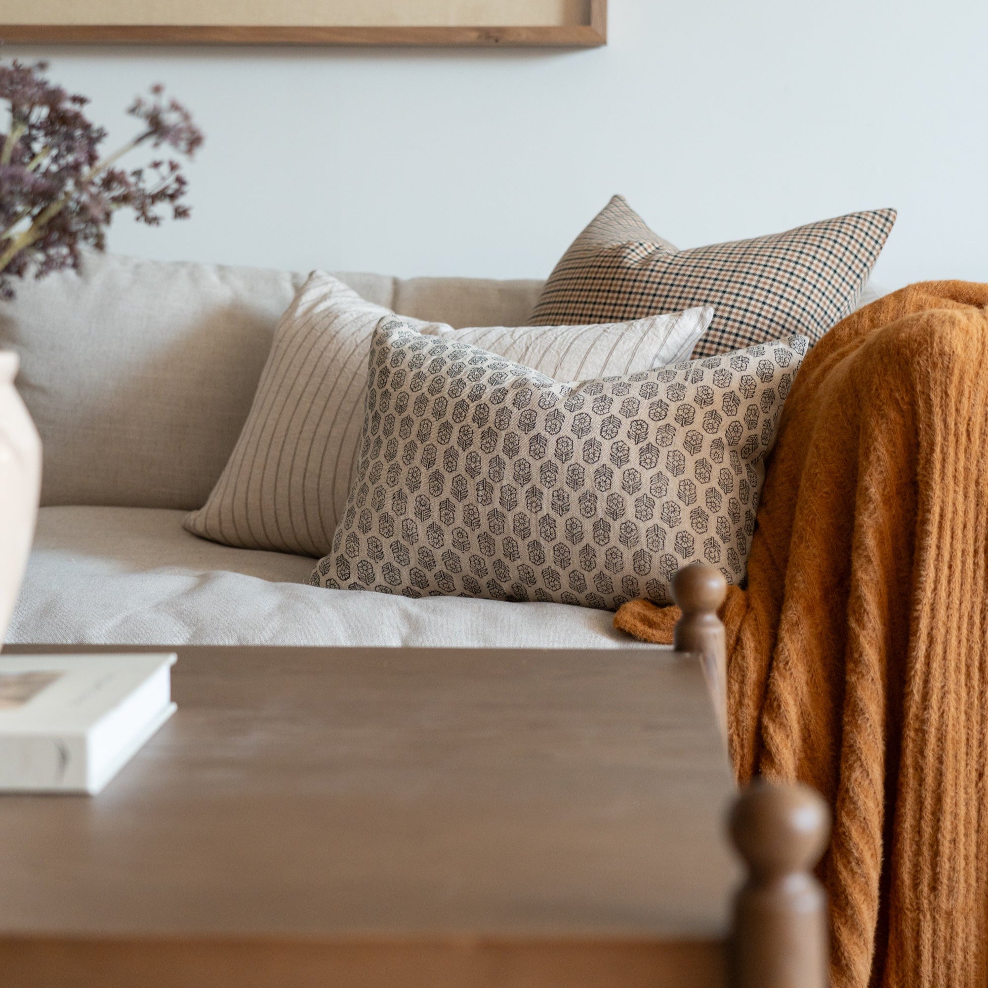 Dutton Pillow Cover 1 - PILLOWS - linen - neutral Rug & Weave Pillows