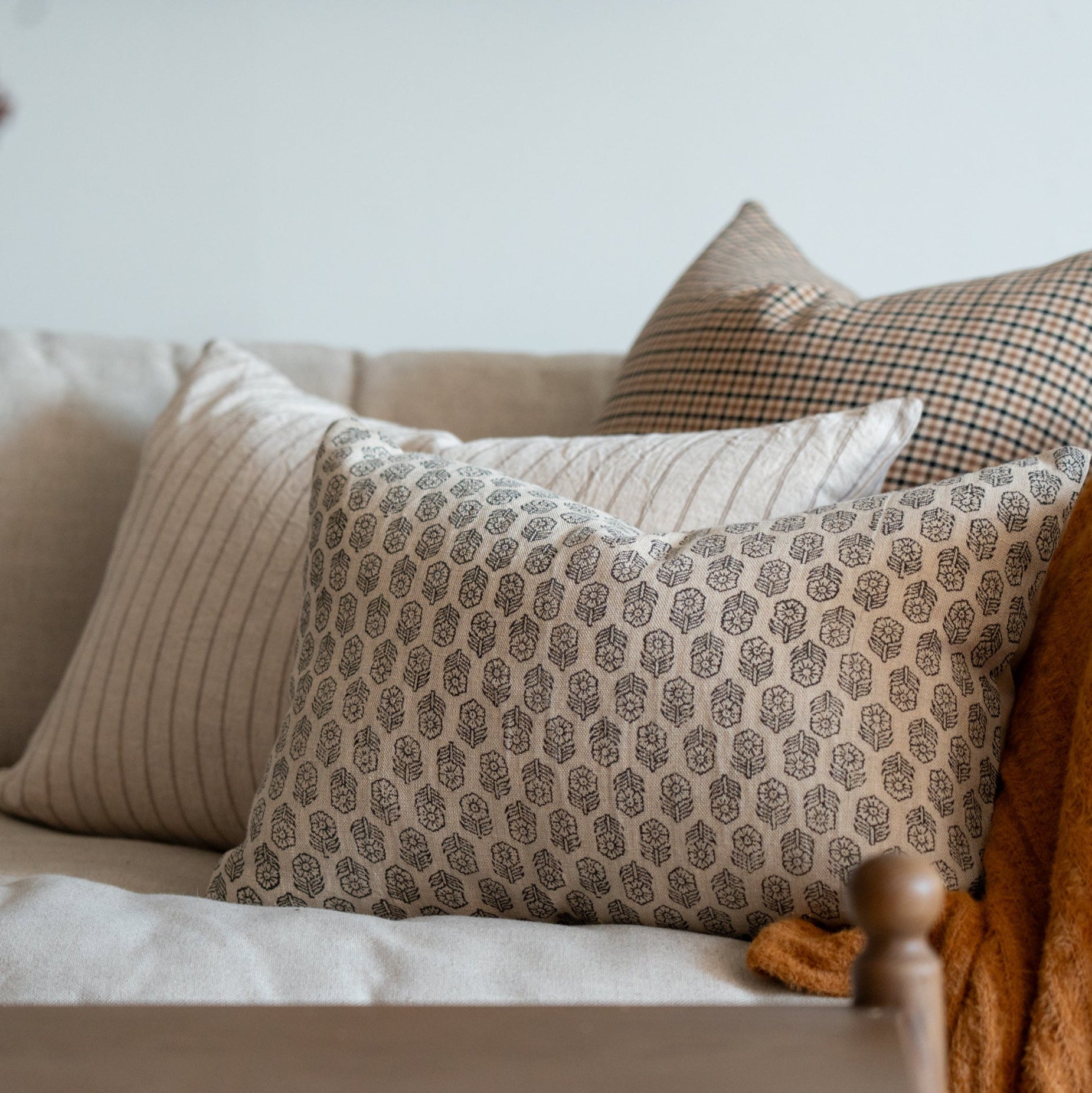Dutton Pillow Cover 1 - PILLOWS - linen - neutral Rug & Weave Pillows