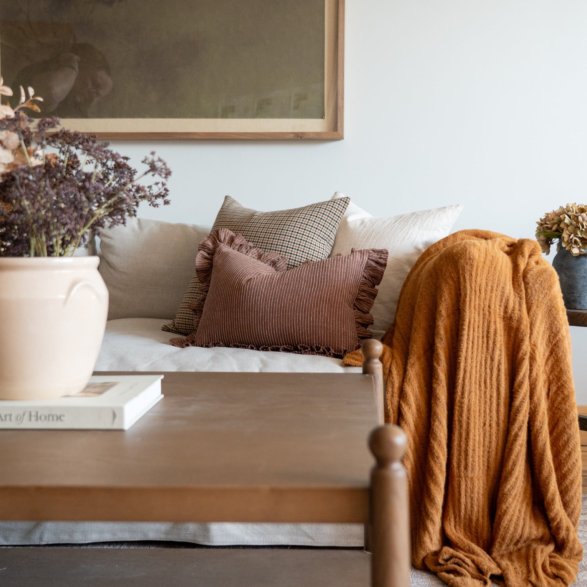 Cordelia Ruffle Pillow Cover 2 - PILLOWS - linen - warm Rug & Weave Pillows