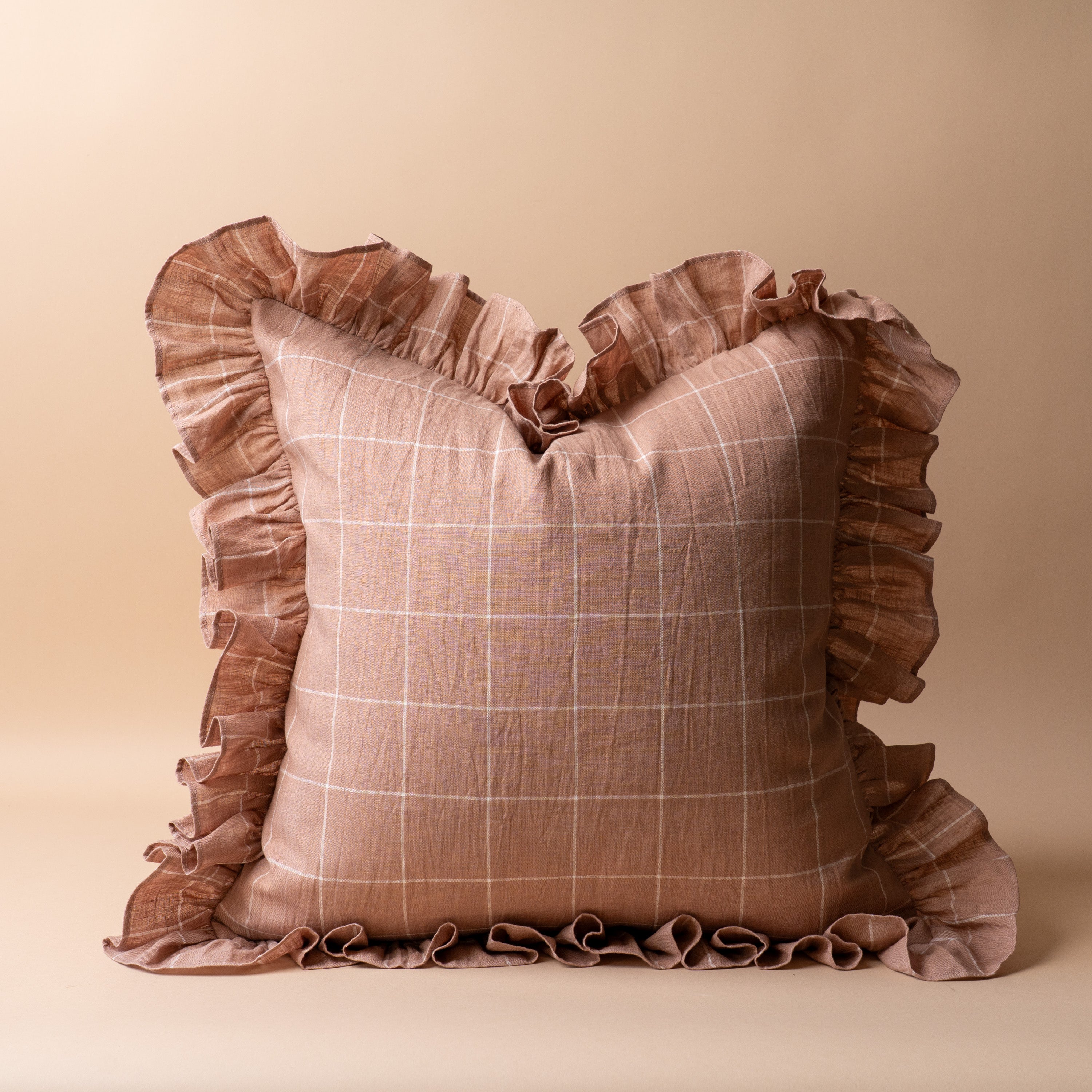 Callie Ruffle Pillow Cover 2 - PILLOWS - Linen - warm Rug & Weave Pillows