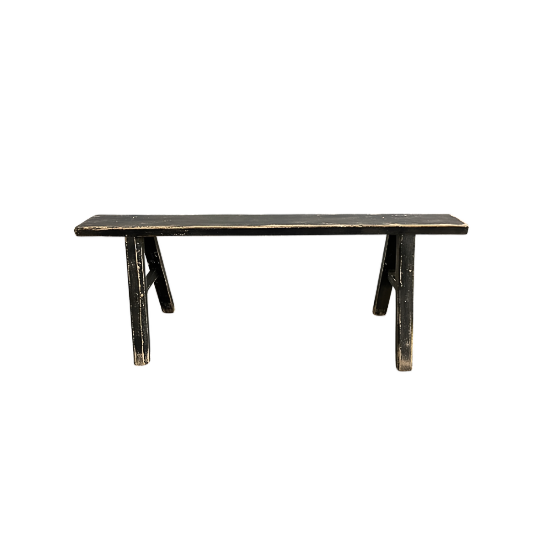 Alic Vintage Elm Wood Bench - Black 0-VINTAGE-bench Hauer Market