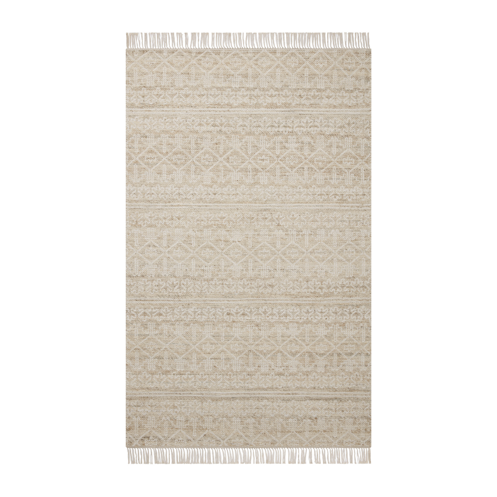 Angela Rose x Loloi Rivers Sand / Ivory Rug 0-RUGS-patterned Loloi