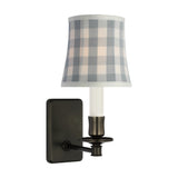 Tara Small Sconce LIGHTING - sconce Visual Comfort Bronze Sky Elton Check