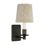Tara Small Sconce LIGHTING - sconce Visual Comfort Bronze Taupe Abstract Leaf