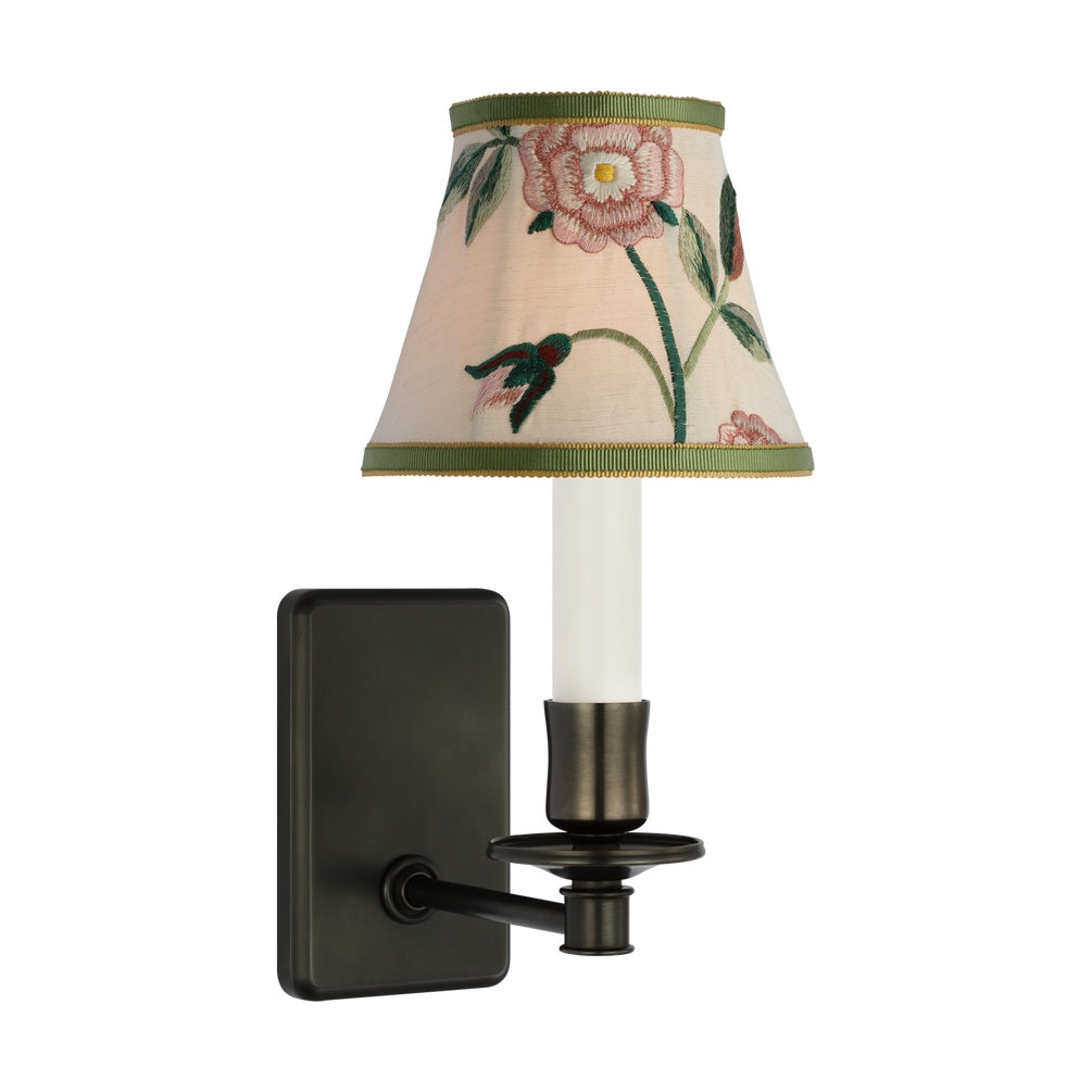 Tara Small Sconce LIGHTING - sconce Visual Comfort Bronze Royal Silk