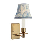 STORE FIXTURE - Tara Small Sconce - Brass/Delft Toile de Fleurs LIGHTING - store fixture Visual Comfort