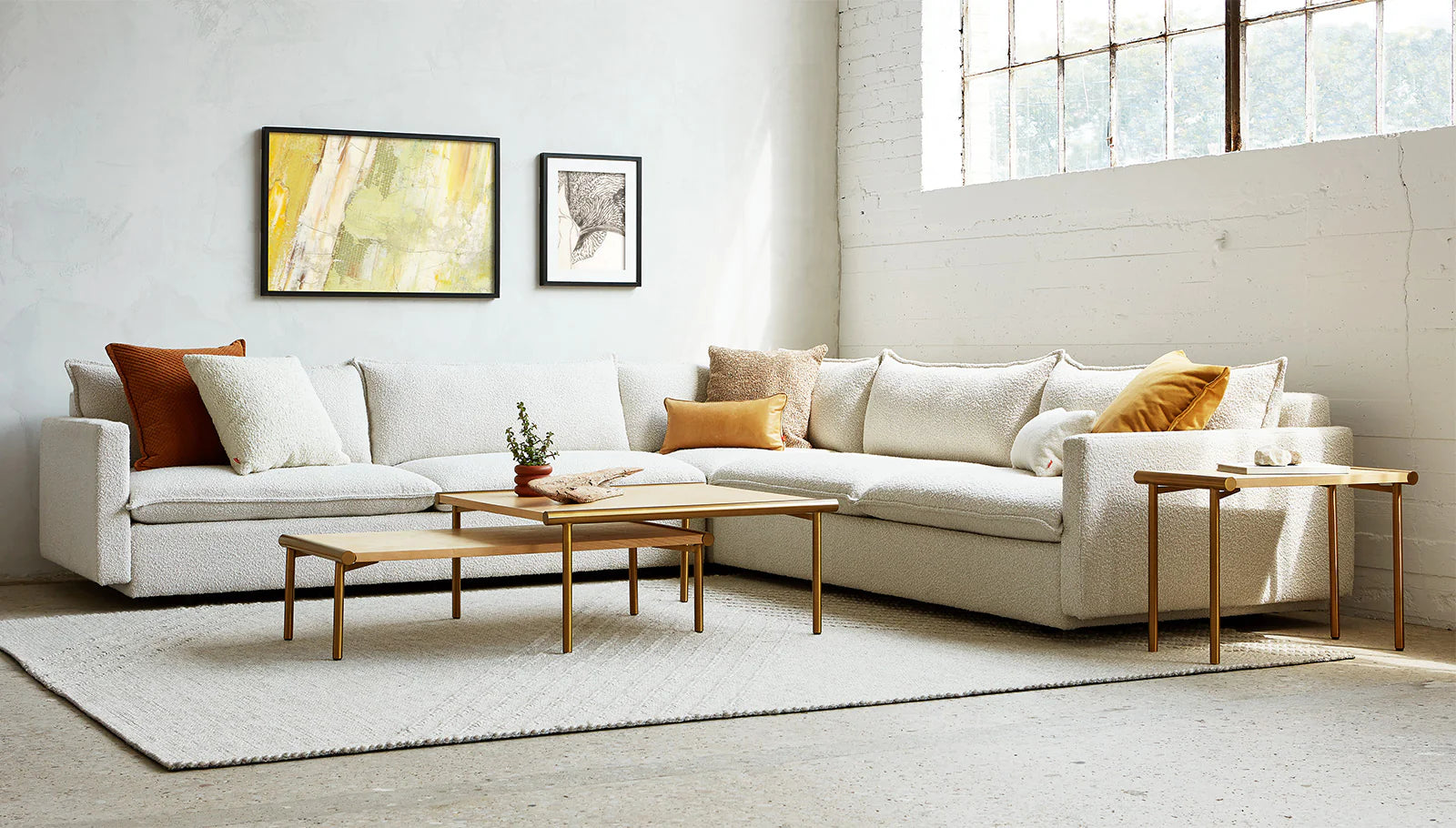 Gus* Modern Sola Bi-Sectional 2 - FURNITURE - sectional Gus