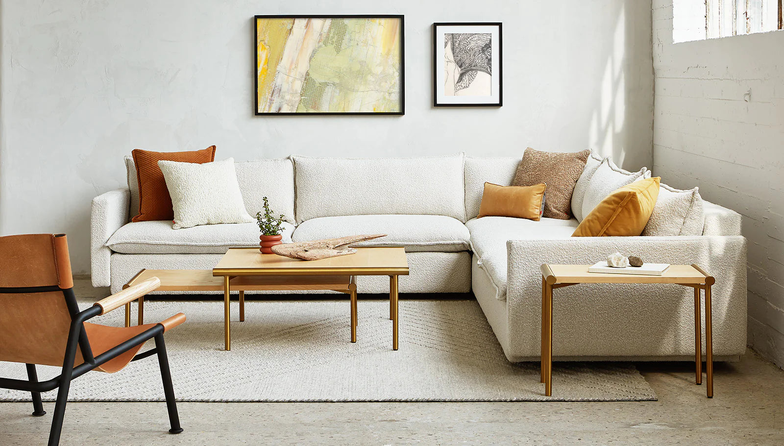 Gus* Modern Sola Bi-Sectional 2 - FURNITURE - sectional Gus