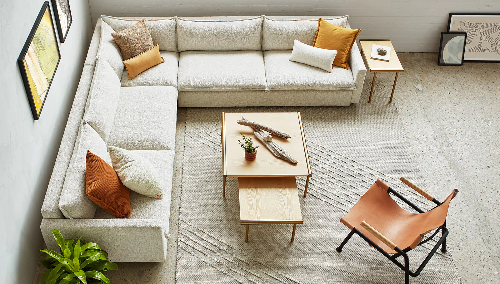 Gus* Modern Sola Bi-Sectional 2 - FURNITURE - sectional Gus