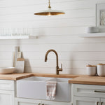 STORE FIXTURE - Piatto Medium Pendant - Brass/Plaster White LIGHTING - store fixture Visual Comfort