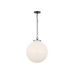 Katie Large Globe Pendant LIGHTING - pendant Visual Comfort Bronze White Glass