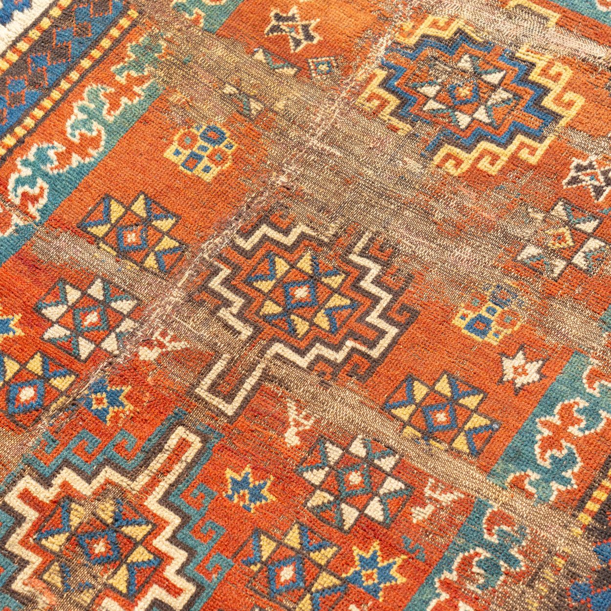 4' x 6'4" Antique Caucasian Rug RUGS - vintage Rug & Weave Rugs