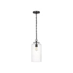 Katie Cylinder Pendant LIGHTING - pendant Visual Comfort Bronze Clear Glass