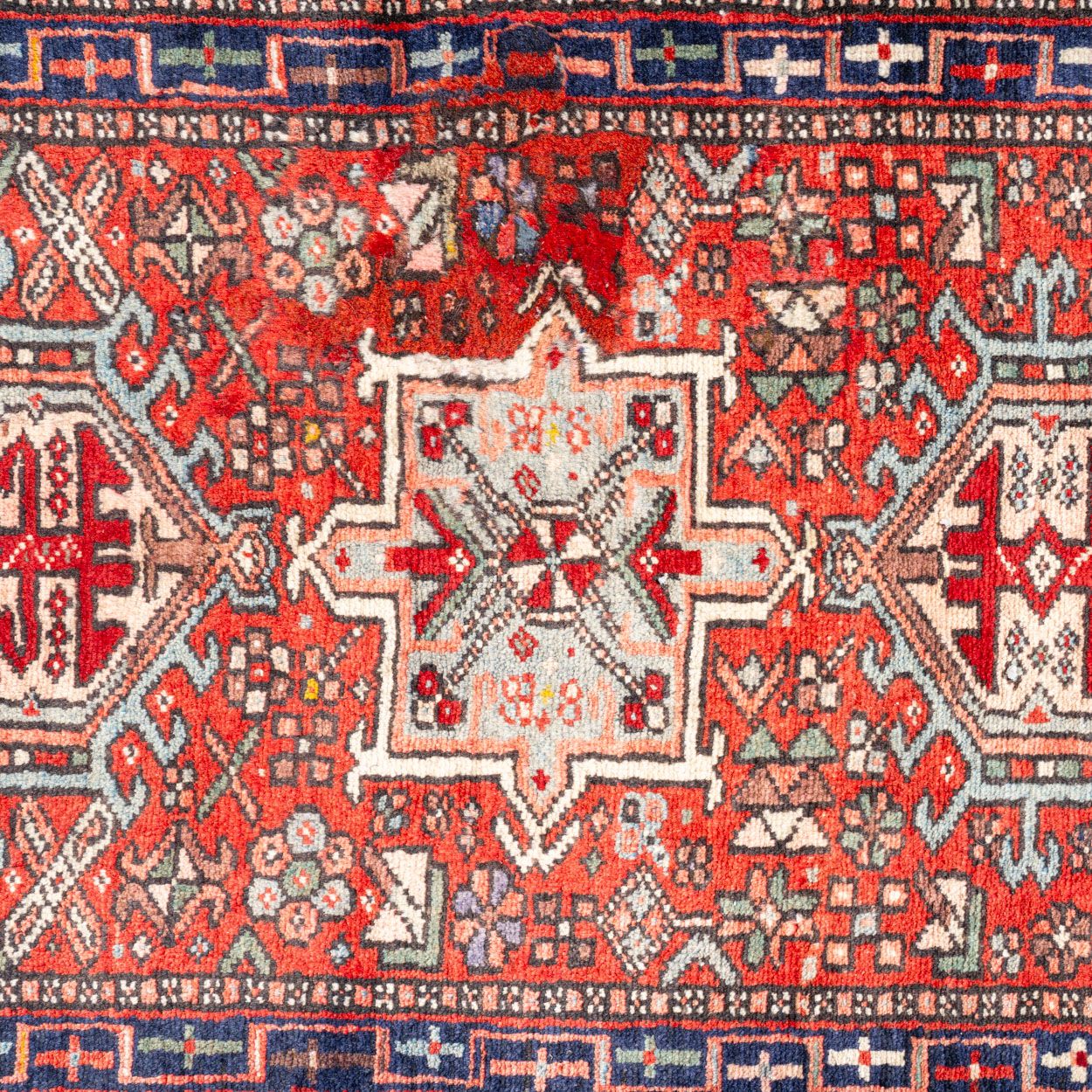 2'3" x 12' Vintage Persian Heriz Rug RUGS - vintage Rug & Weave Rugs