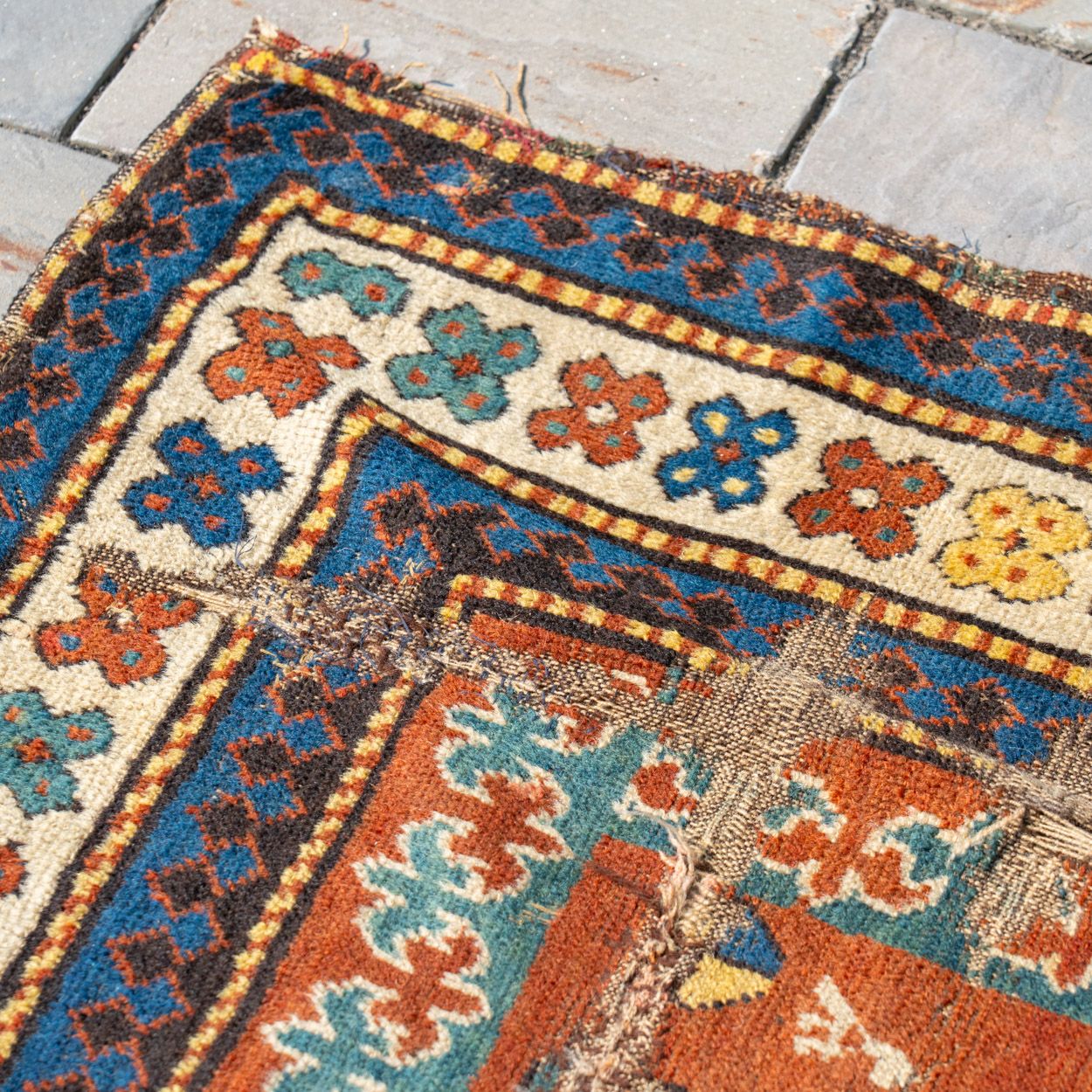 4' x 6'4" Antique Caucasian Rug RUGS - vintage Rug & Weave Rugs