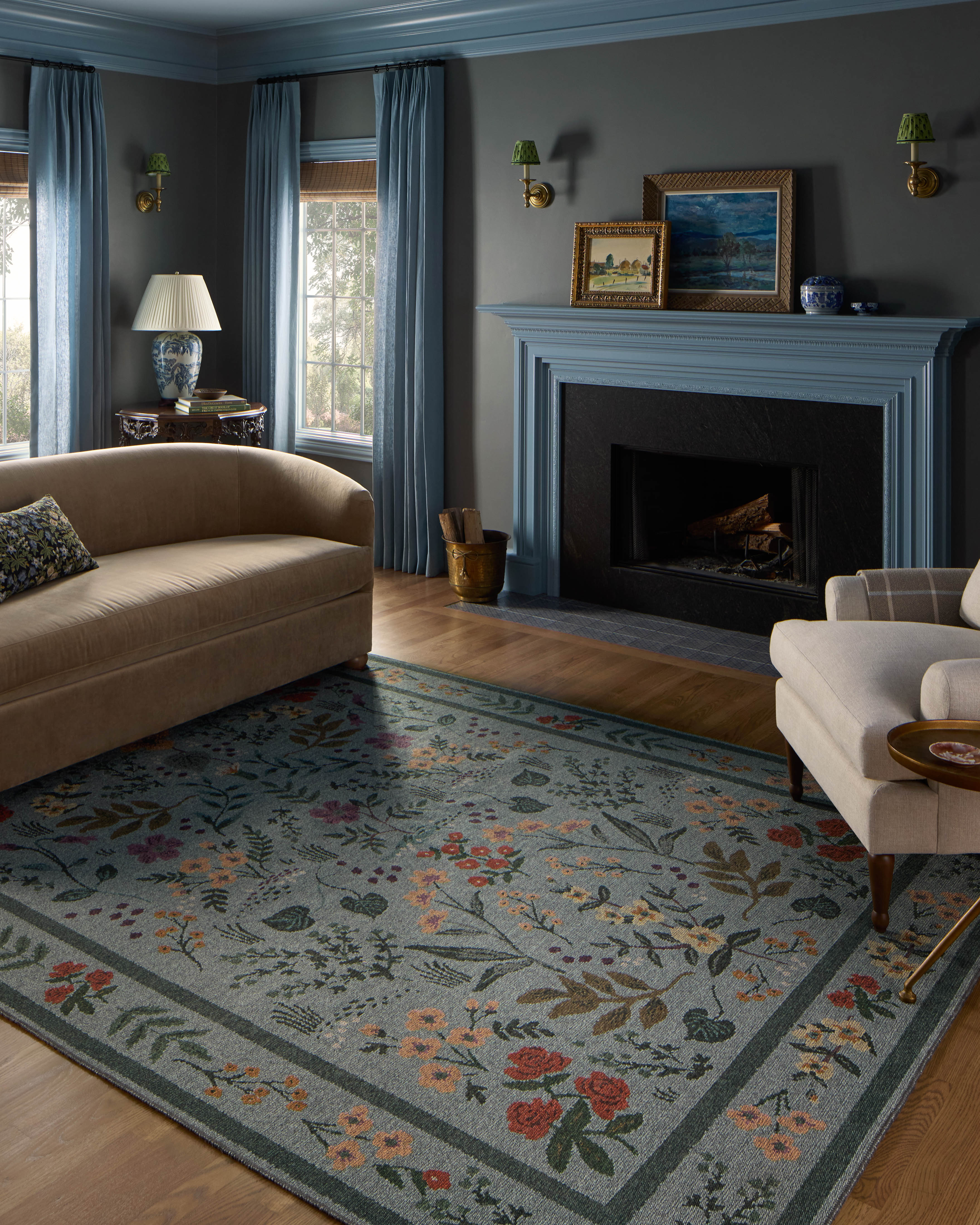 Rifle Paper Co. x Loloi Wildwood Sage Rug RUGS-patterned Loloi