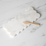 Marble Cheese Board with Scalloped Edge cheese board Mud Pie (Design Home)