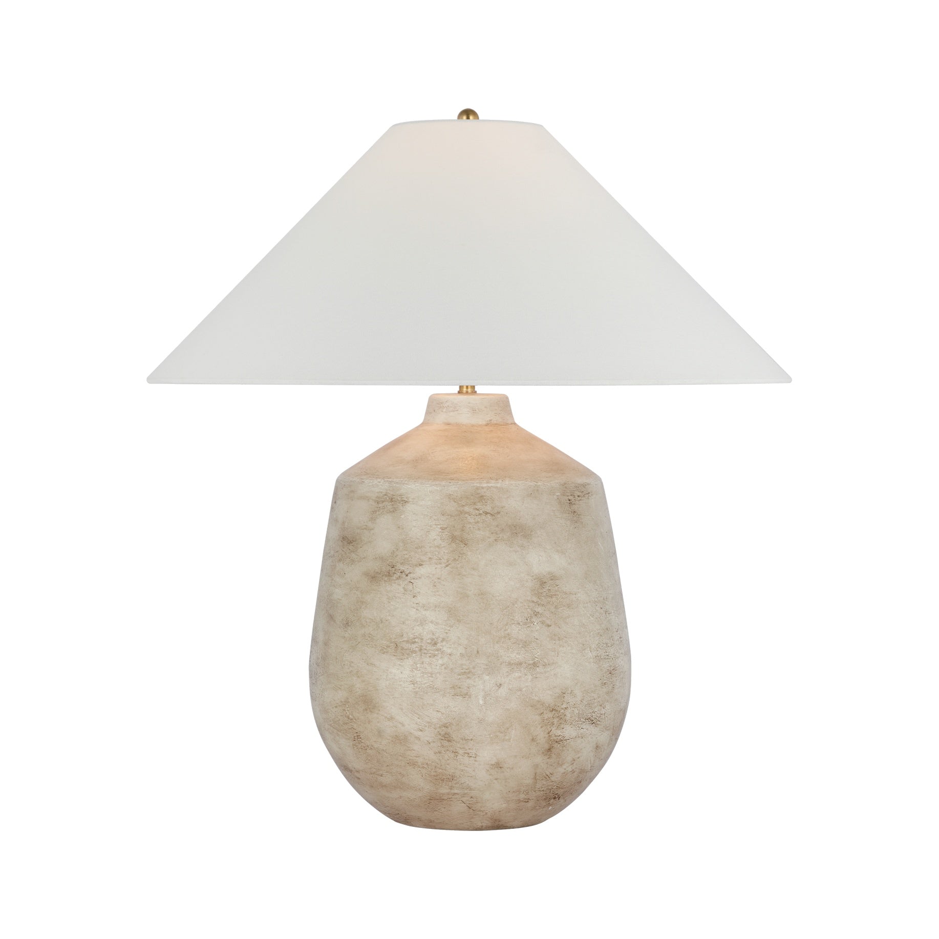 Lillis Large Table Lamp LIGHTING - table lamp Visual Comfort Waxed Bisque Ceramic
