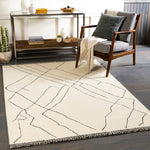 Arkell Cream/Black Rug 0-RUGS - wool Surya