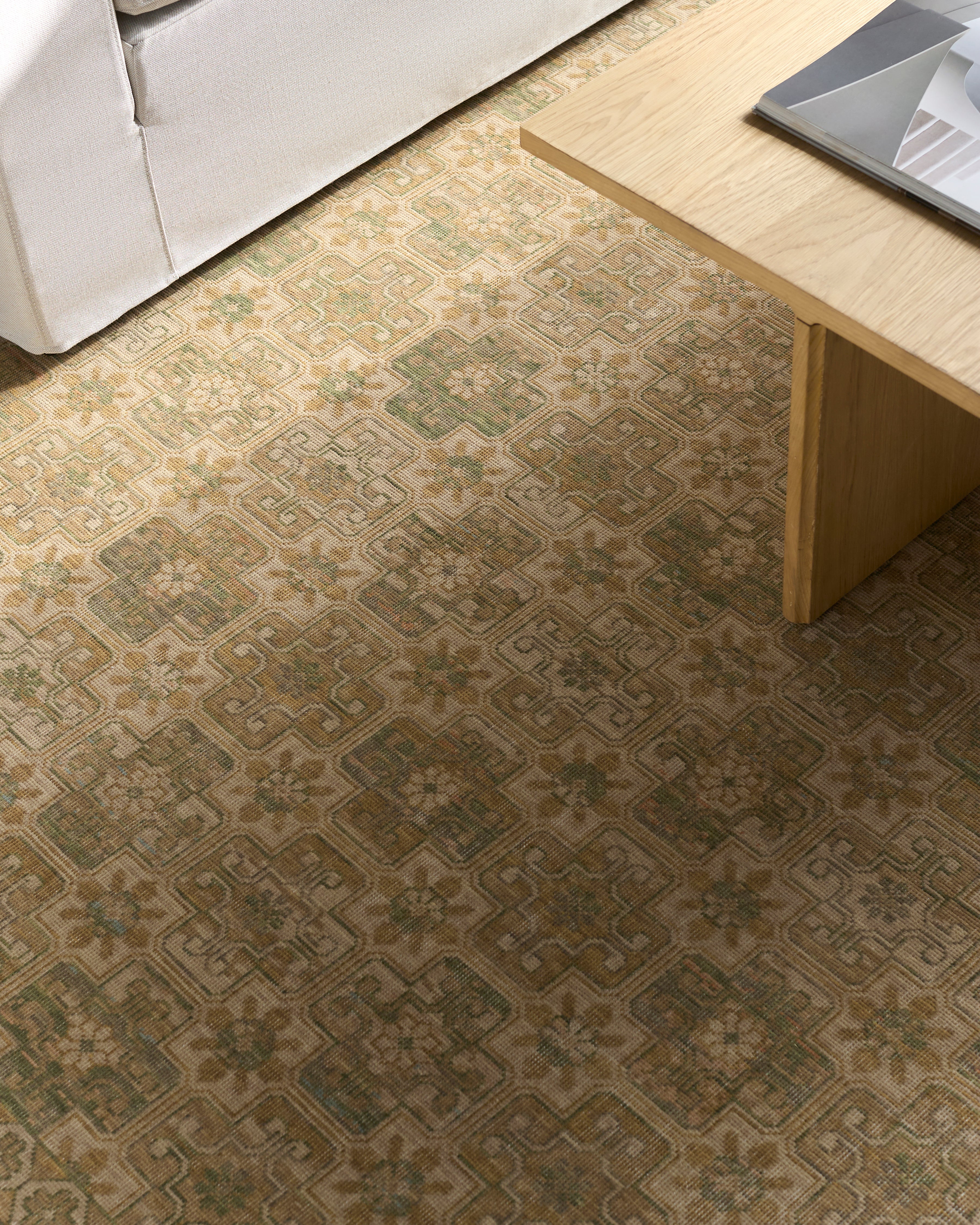 Becki Owens Renaissance Wheat / Sage Rug RUGS - wool Surya