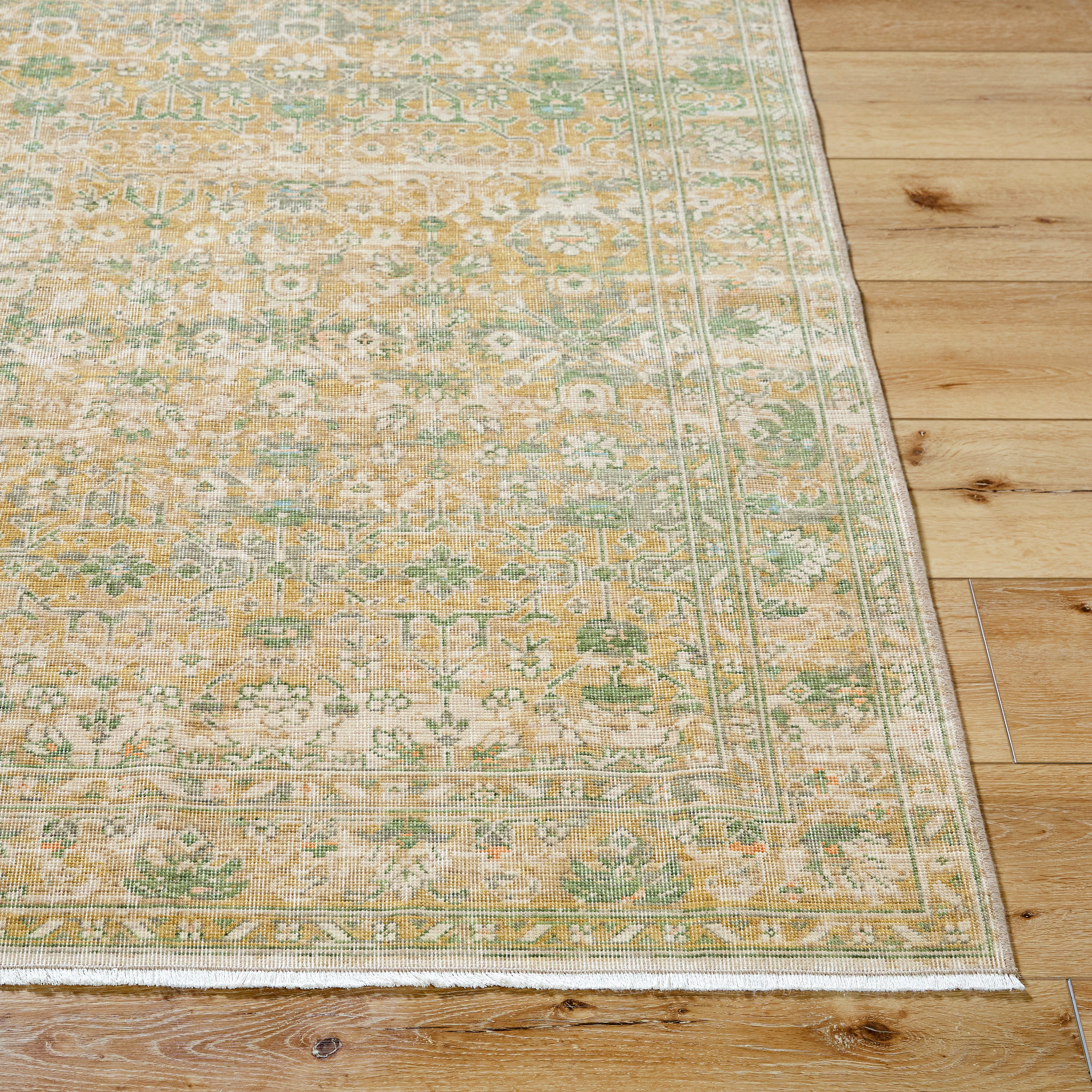 renaissance BORI-2306 Light Beige, Taupe, Tan, Olive Rug - Rug & Weave