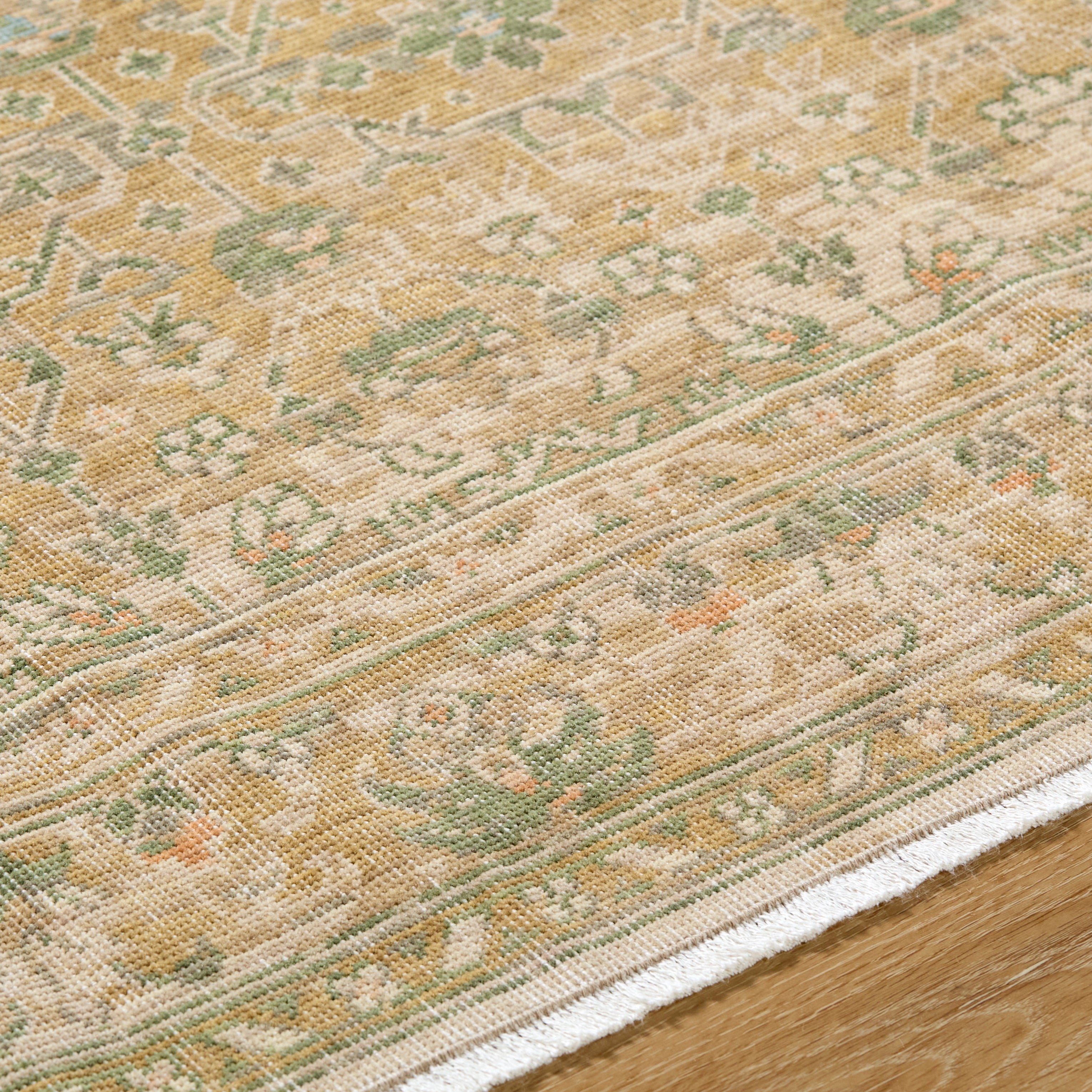 renaissance BORI-2306 Light Beige, Taupe, Tan, Olive Rug - Rug & Weave