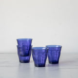 Short Saphire Blue Picardie Glass Tumbler glass tumbler Inter Continental Mercantile