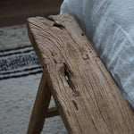 Alic Vintage Elm Wood Bench - Natural 0-VINTAGE-bench Hauer Market