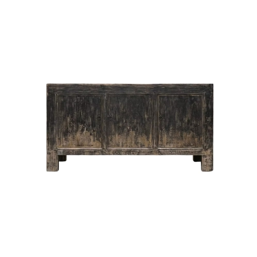 Bowie Weathered Black Sideboard 7 - FURNITURE - sideboard/cabinet Hauer Market Three Door
