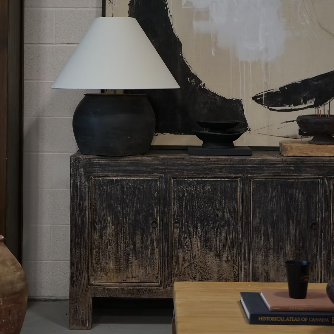 Bowie Weathered Black Sideboard 7 - FURNITURE - sideboard/cabinet Hauer Market