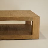 Arlo Reclaimed Wood Square Coffee Table 4 - b - FURNITURE - coffee table - round Hauer Market