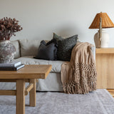 Charcoal Ruffle Pillow Cover 3 - PILLOWS - linen - cool Rug & Weave Pillows