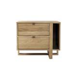 FLOOR MODEL - Folke Magazine Nightstand - Left - Sand FURNITURE - floor model West Bros Furniture